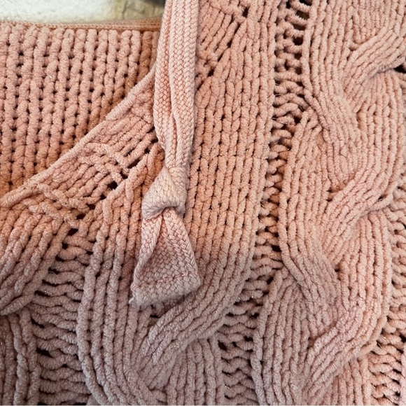 LIVE Love Dream Peach V-Neck Hooded Sweater Size Small - Picture 2 of 6